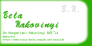 bela makovinyi business card